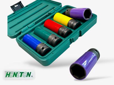 5Pc Deep Socket Thin Wall