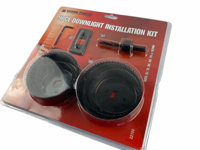 9 Piece Downlight Hole Saw Kit