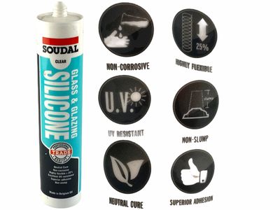 Silicone Glass and Glazing Clear 300ml