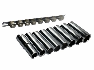 9 Pc 1/2” Dr Deep Socket Set SAE Imperial