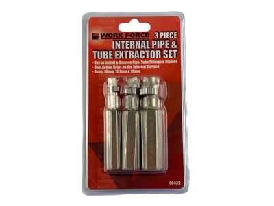 3 Piece Internal Pipe and Tube Extractor Set