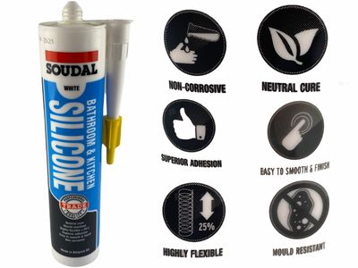 Silicone Bathroom and Kitchen White 300ml