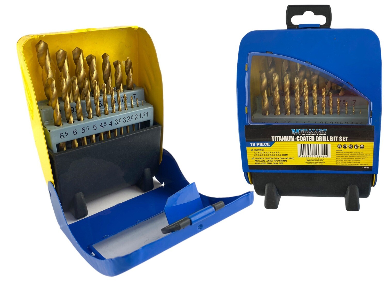 19 Pc Metric Drill Bit Set