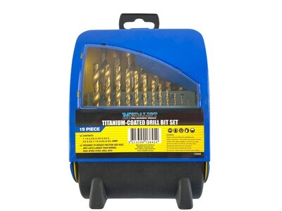 19 Pc Metric Drill Bit Set
