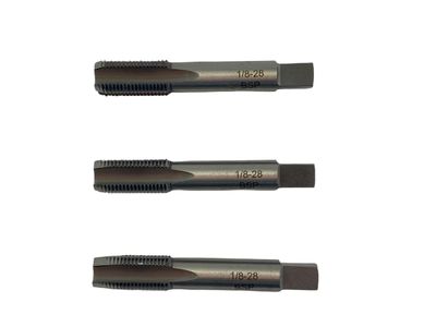 3PC 1/8" - 28 TPI BSP Tap Set
