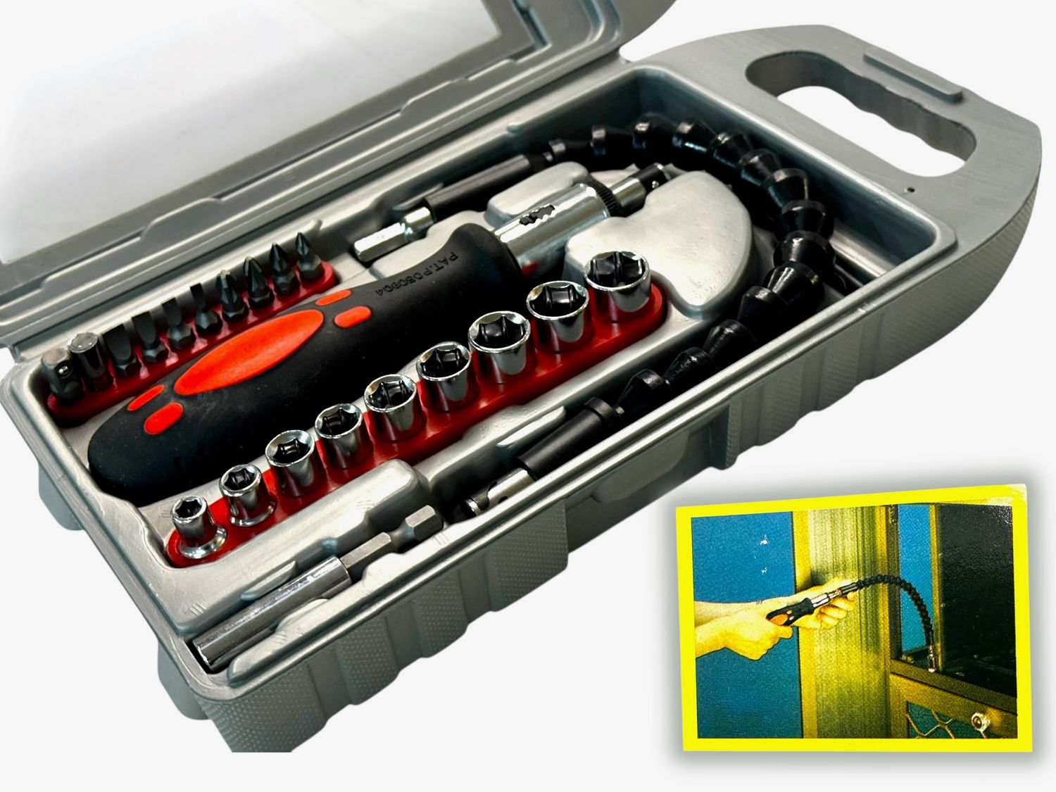 22Pc Flexible Screwdriver Set