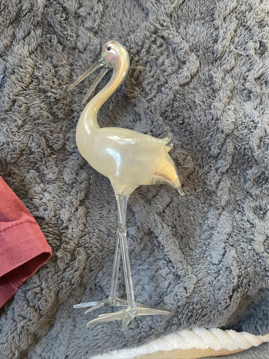 1920s Hand Blown German Mercury Glass Stork
