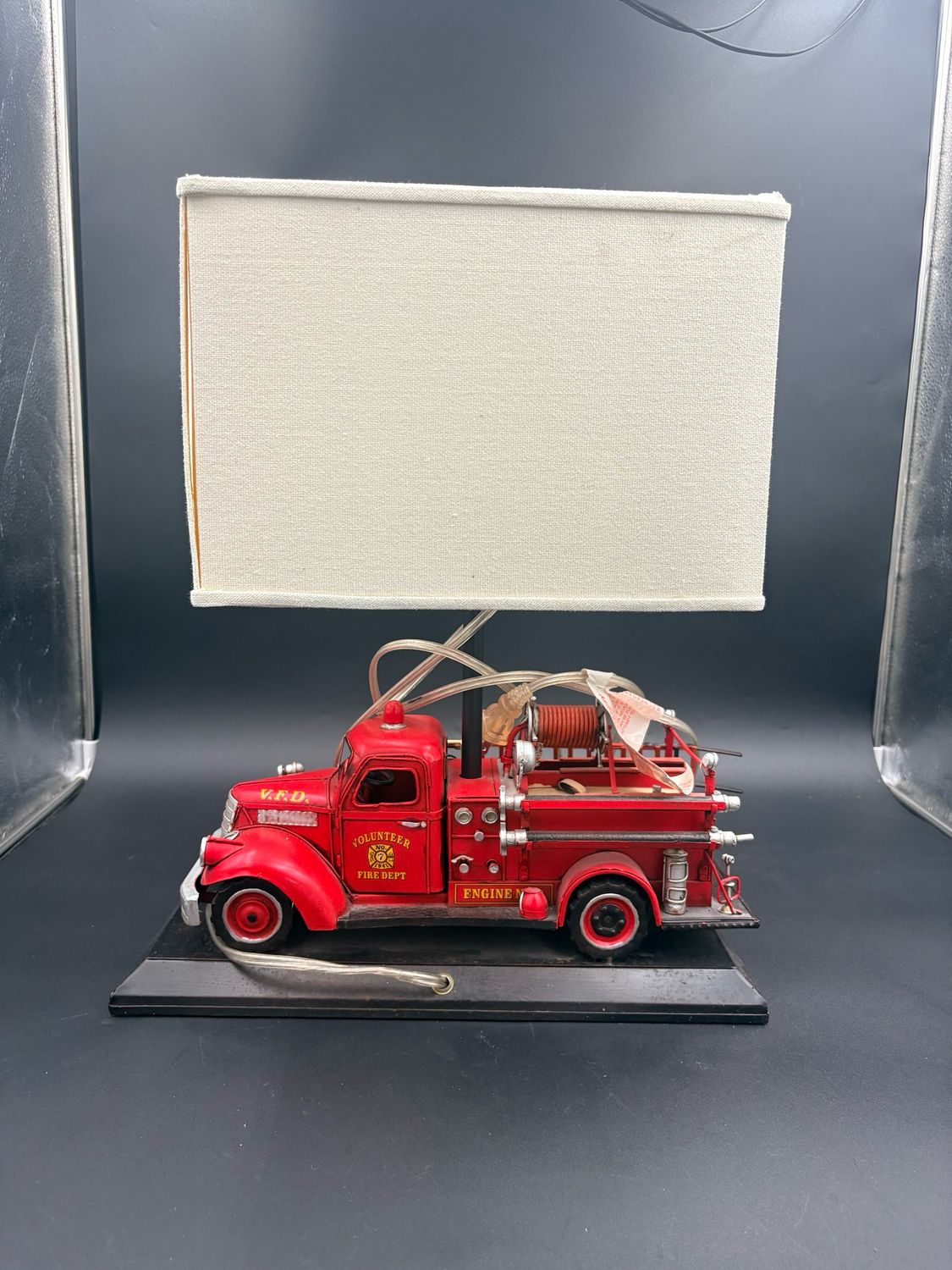 Pottery Barn Fire Truck Lamp
