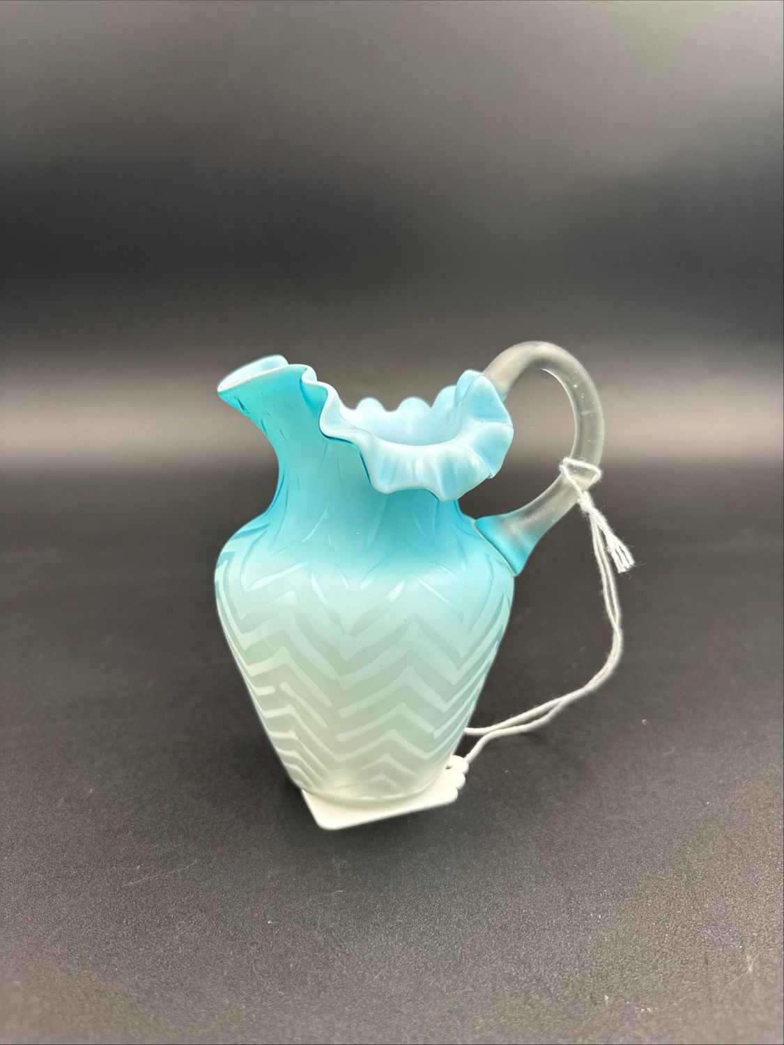 Mr Washington Satin Blue Herringbone Pitcher