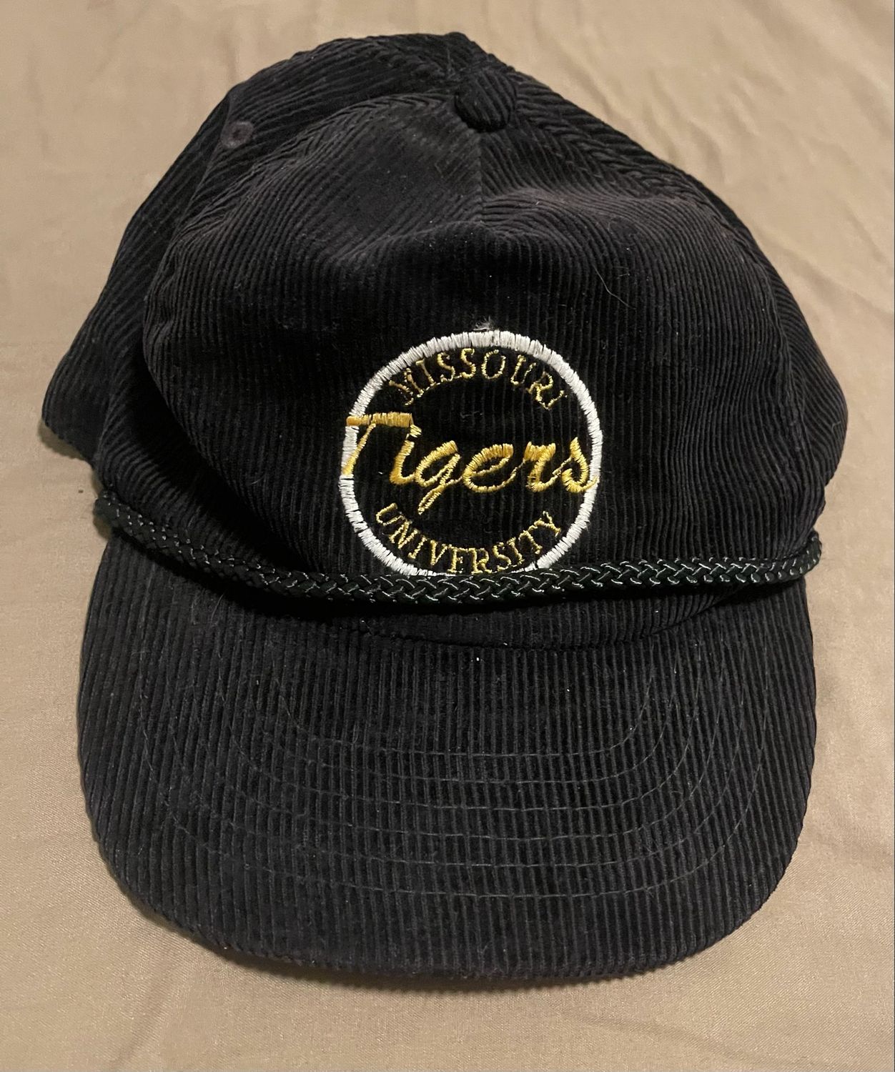 Vintage Black Corduroy “Mizzou” Hat