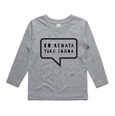 Kids Long Sleeve Tee Grey