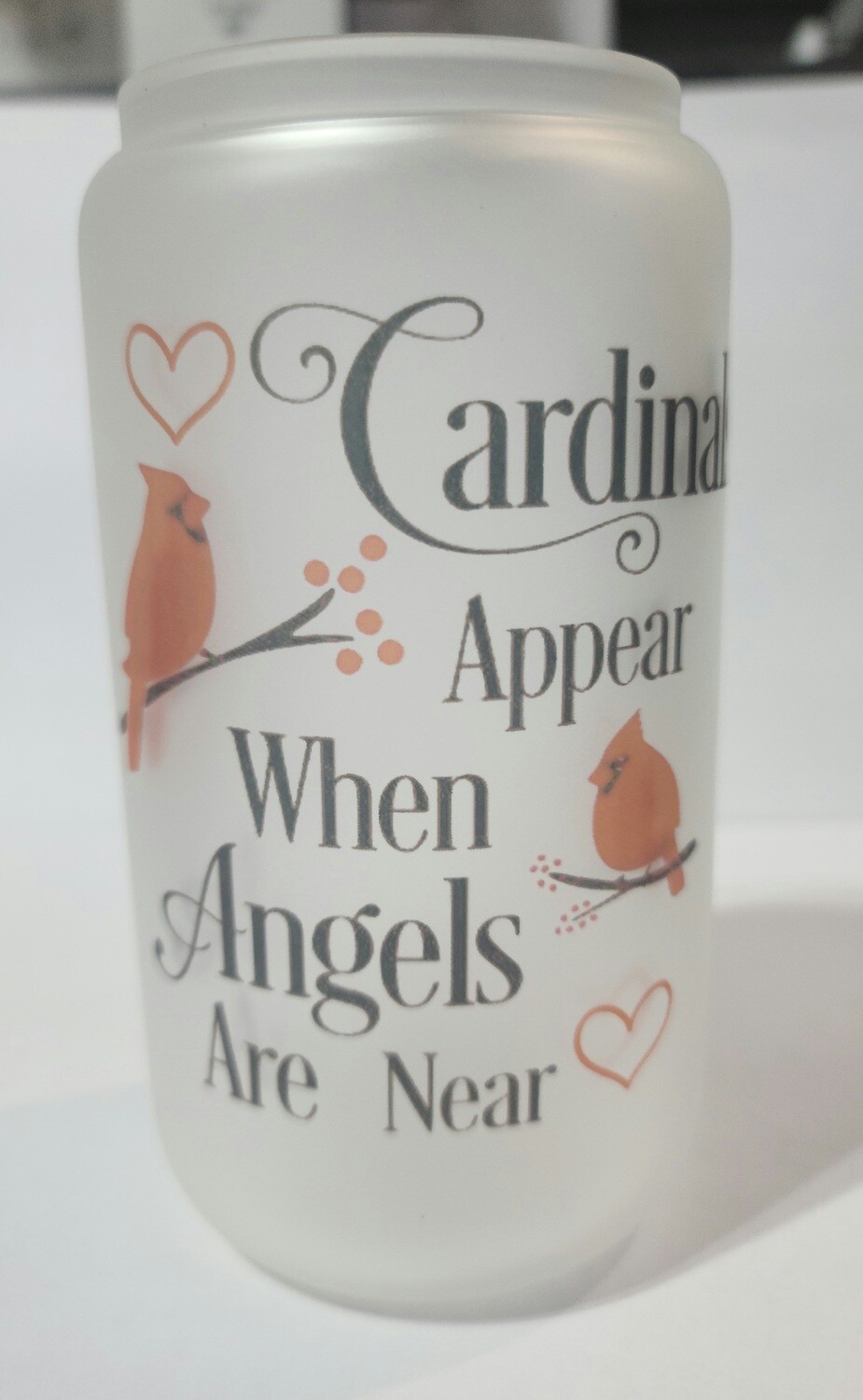 CARDINALS APPEAR GLASS TUMBLER