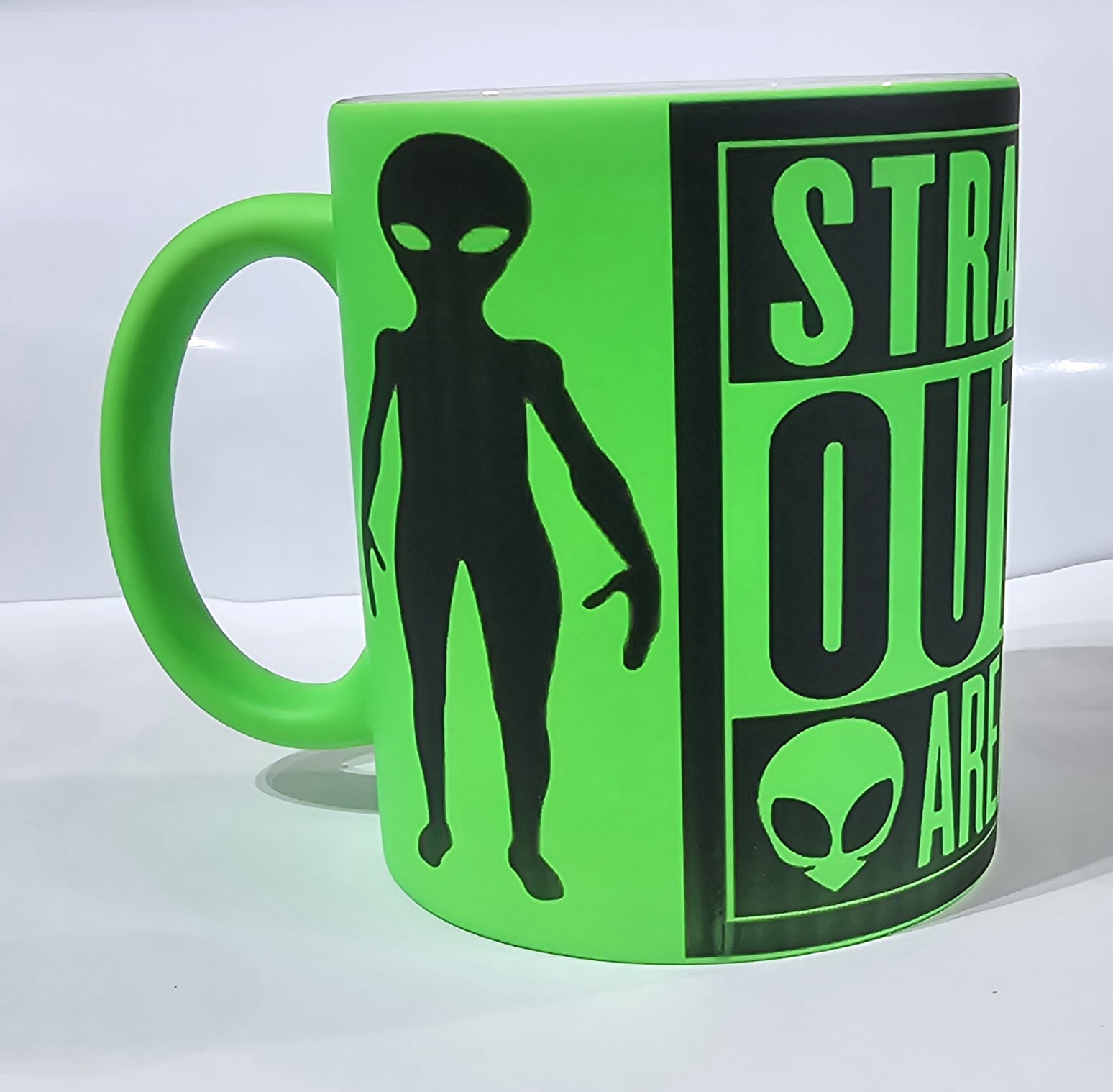 fluorescent green 11oz. coffee mugs
