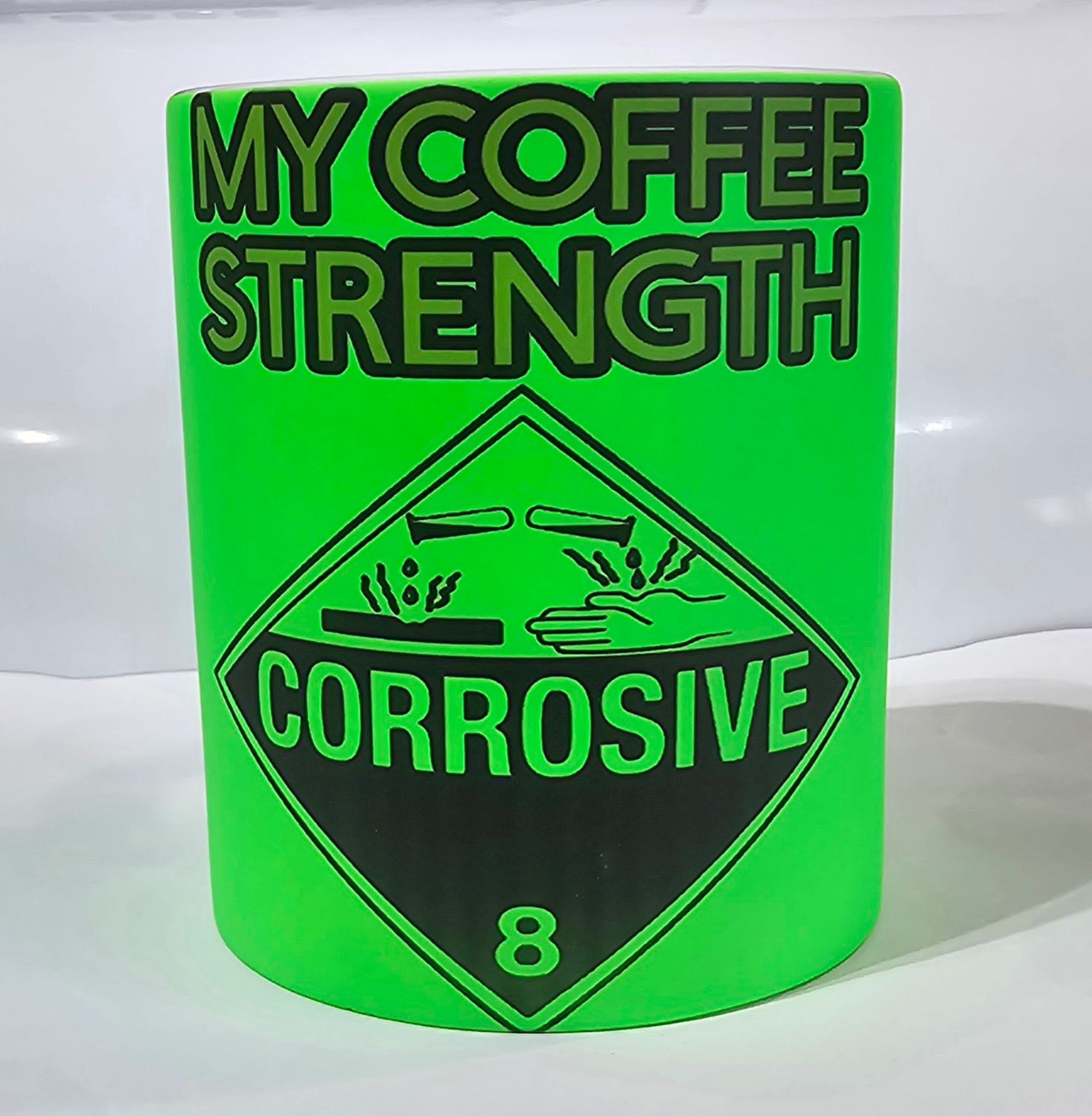 fluorescent green 11oz. coffee mugs