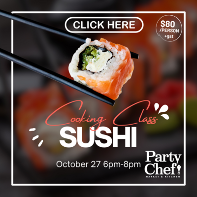Sushi Cooking Class Oct 27