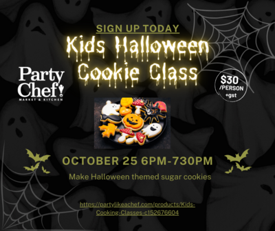 Kids Halloween Cookie Class Oct 25