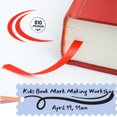 Kids Book Mark Making workshop April 19