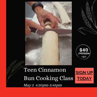 Teen Cinnamon Bun Cooking Class May2