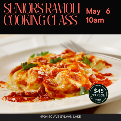 Seniors Ravioli Cooking Class May 6