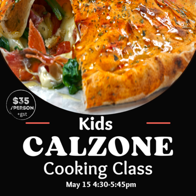 Kids Calzone Cooking Class May 15