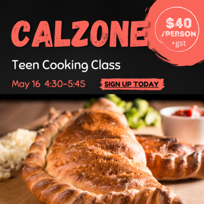 Teen Calzone Cooking Class May 16