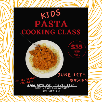 Kids Pasta Cooking Class June 12