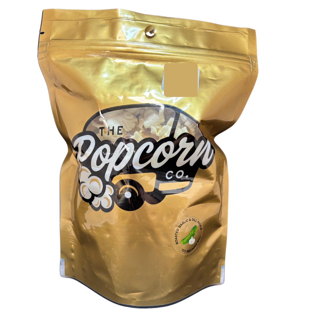 Roasted Garlic And Dill Pickle Popcorn