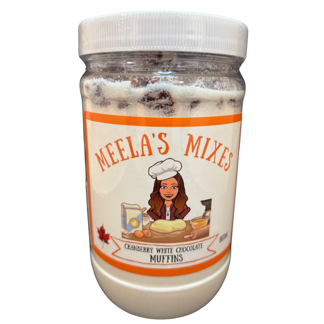 Meelas Cranberry White Chocolate Muffins