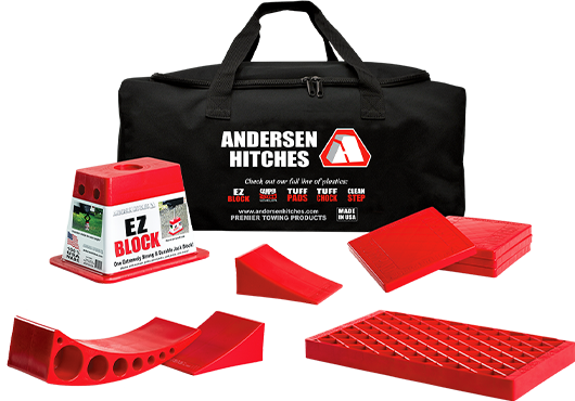 Andersen Hitches Ultimate Trailer Gear EZ Block Bag - 10 Piece Kit