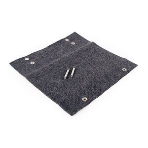 Camco Wrap Around RV Step Rug, 17 ½-Inches (L) x 18-Inches (W), Gray, 3-Pack