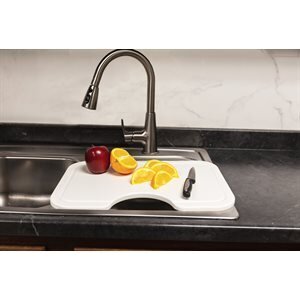 Camco Large RV / Marine Sink Mate Cutting Board, 12 ½-inches x 18-inches, White