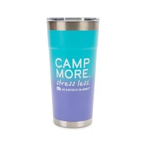 Camco Life is Better at the Campsite Painted Tumbler, Camp More / Stress Less, 20 oz.