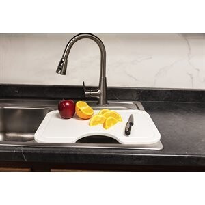 Camco Large RV / Marine Sink Mate Cutting Board, 12 ½-inches x 18-inches, White