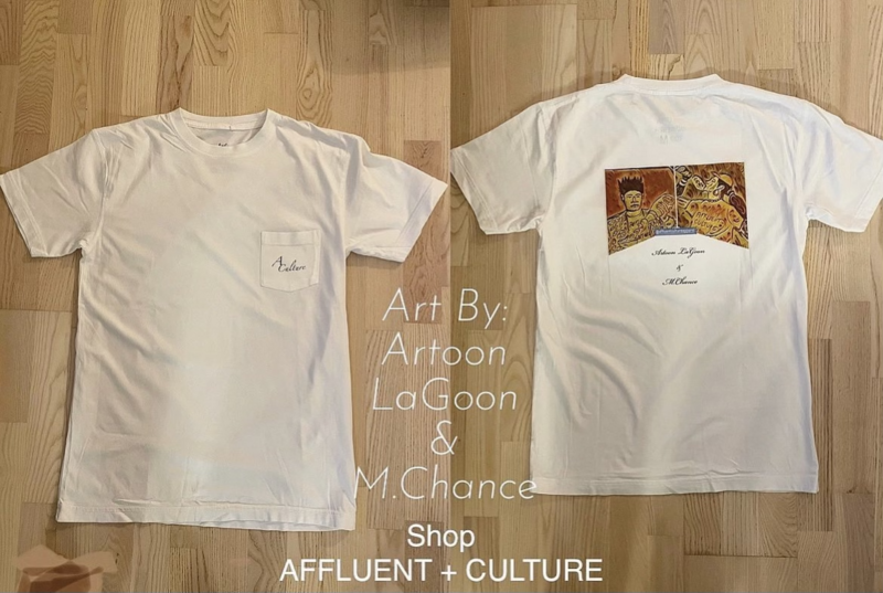 Unisex White Pocket Shopaholics  Expression 1 Tee(Art On Cloth)