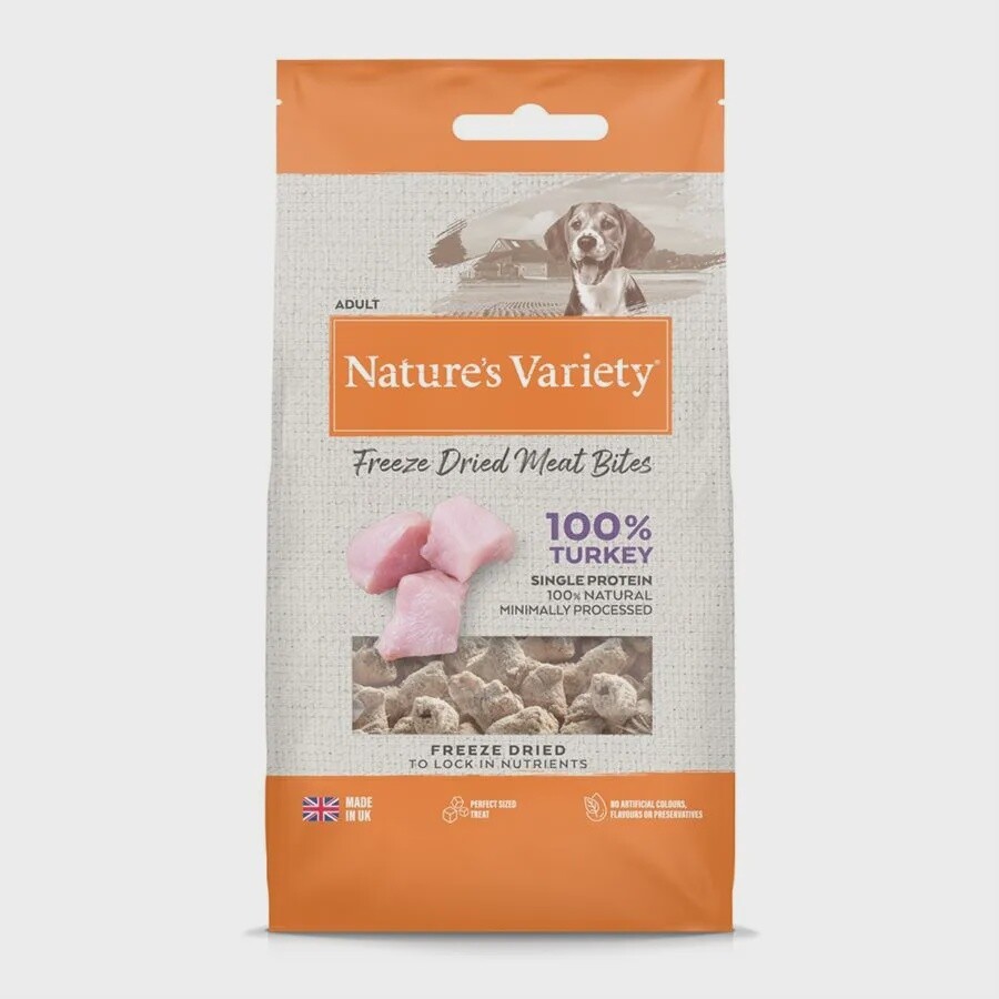 Natures Variety Dog Adult Freeze Dried Pure Turkey Bites