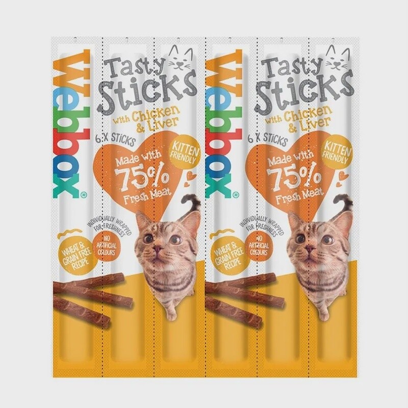 Webbox Cat Delight Tasty Sticks, Flavour: Chicken &amp; Liver