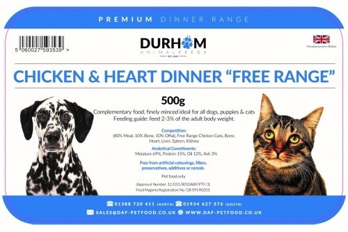 DAF  Chicken &amp; Heart Dinner (Free range)