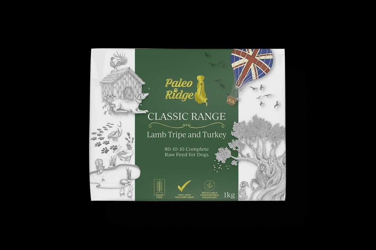 Paleo Ridge Classic Lamb Tripe and Turkey (1kg)
