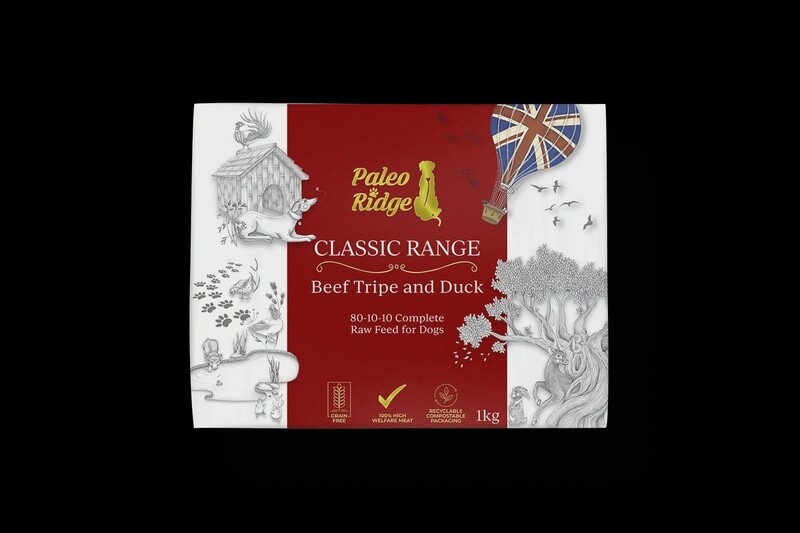 Paleo Ridge Classic Beef Tripe and Duck (1kg)