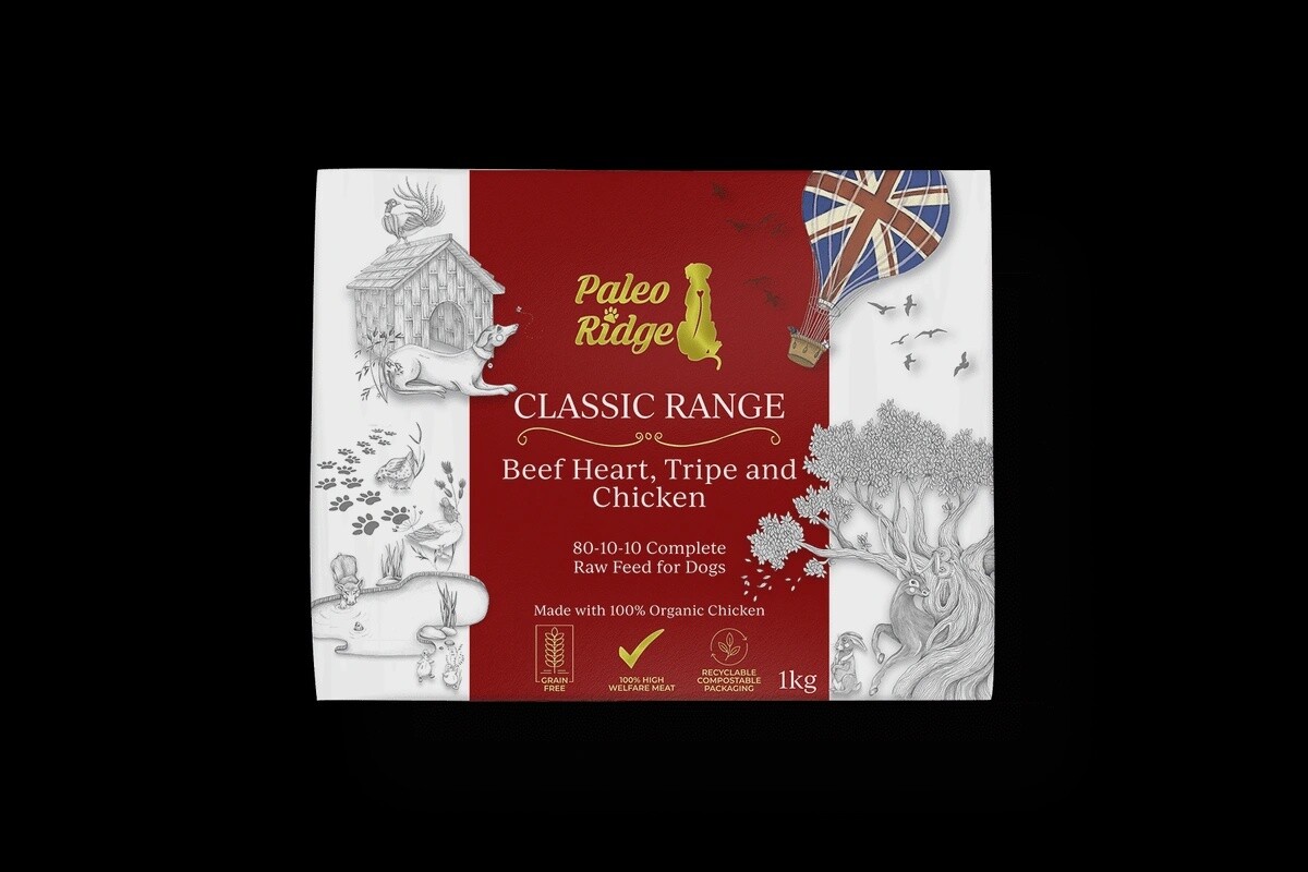 Paleo Ridge Classic Beef Heart, Tripe and Chicken (1kg)