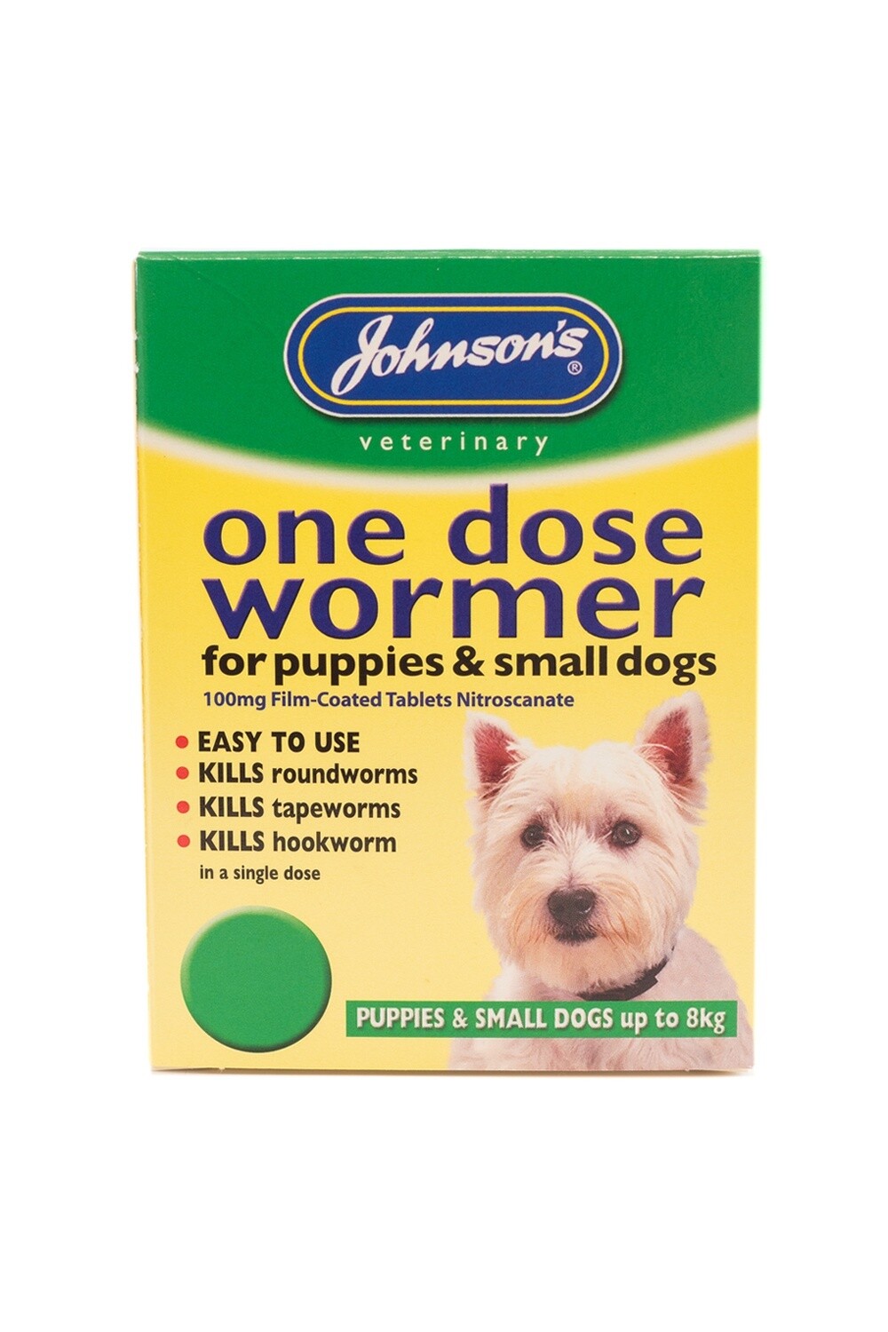 Johnsons One Dose Wormer For Dogs Small