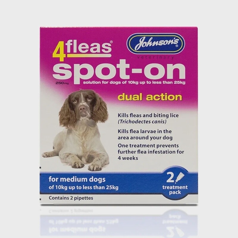 Johnsons 4Fleas Spot On Medium Dog VMD