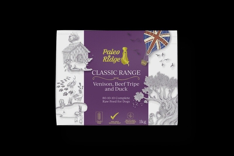 Paleo Ridge Classic Venison, Beef Tripe and Duck (1kg)