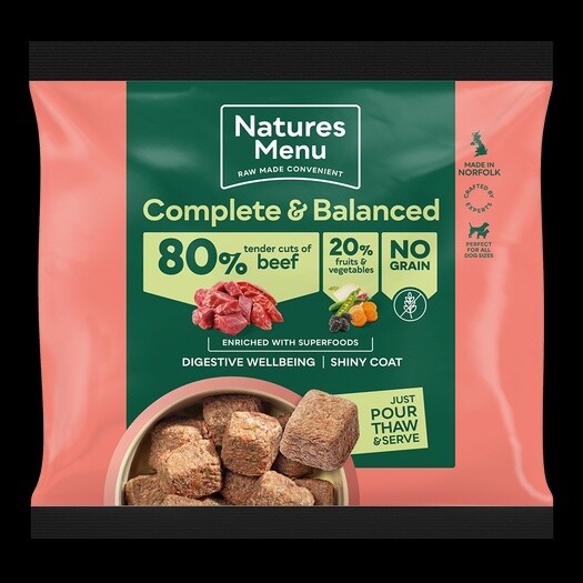 Natures Menu Complete And Balanced 80/20 Beef 500g