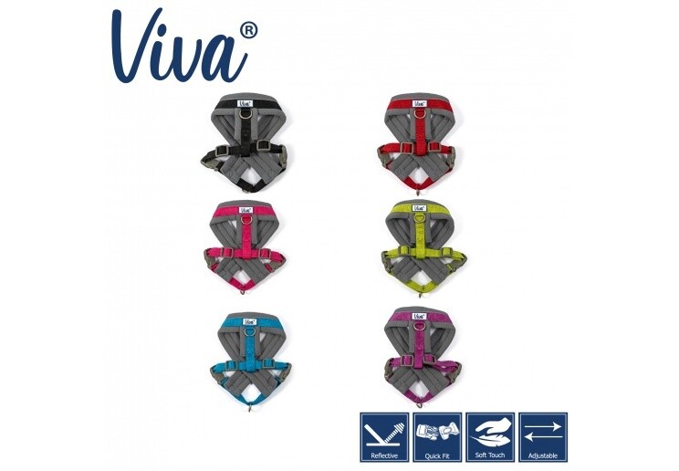 VIVA PADDED HARNESS RED