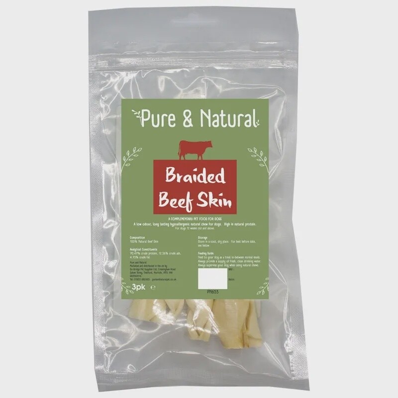 Pure &amp; Natural Braided Beef Skin