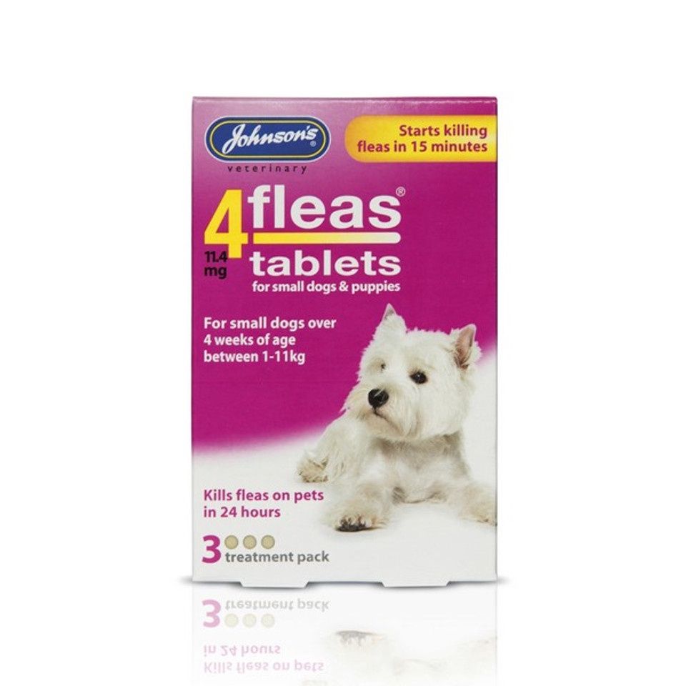 4fleas Flea Tablets for Puppies and Small Dogs 3 Tab