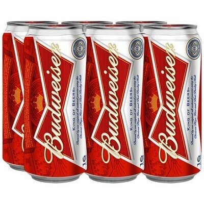 BUDWEISER 16OZ 6PK CAN