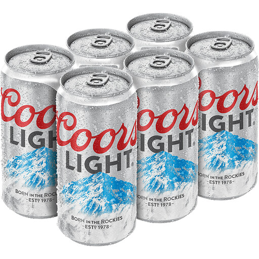 COORS LIGHT 6PK CAN