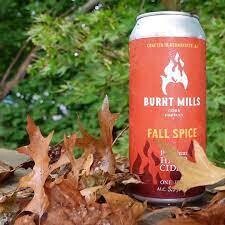 BURNT MILLS FALL SPICE CIDER 4PK CAN